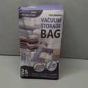 25 Pack Vacuum Storage Bags, Space Saver Vacuum Storage Bags, Vacuum Seal Bags for Clothing, Clothes, Comforters and Blankets, Hand Pump Included