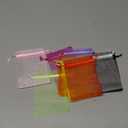 10 Pcs 3x4 Inch Mix Color Organza Bags with Drawstring - Sheer Jewelry Gift Pouches for Wedding Party Favors, Christmas Candy, and Small Presents
