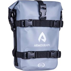 Motorcycle Bumpers Bag Waterproof 6L 8L 15L Motor Crash Bar Bag with Shoulder Strap Motorcycles Side Frame Bag Riding Tools Accessories(6L Grey)