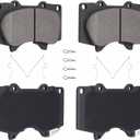 Front Ceramic Disc Brake Pads Set for Toyota 4Runner 2003-2023, Tacoma 2005-2023, Tundra 2000-2006, FJ Cruiser 2007-2014, Sequoia 2001-2007, for Lexus GX460 GX470 4PCS(With Hardware)