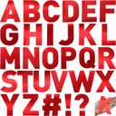 Panelee 145 Pieces 20 Sheets Large Letter Stickers 4 Inch Big Font Alphabet Letter Stickers Self Adhesive for Classroom Window Door Home Decor Mailbox Sign(Red)