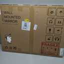 Manocorro Wall Mirror Bathroom Mirror, 20 x 28 Inch Black Rectangular Mirror with Aluminum Alloy Frame, Rounded Corner Hanging Mirror Decor for Entryway, Bedroom, Living Room