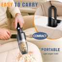 Handheld Car Vacuum Portable Cordless, Dust Buster Rechargeable High Power Suction, Mini Hand Held Vacuum Cleaner with Washable HEPA Filter, Multi-Nozzles, Lightweight Hand Vacuum for Car Home Office