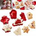 3PCS Dough Presser Pocket Pie Molds, Party Potluck Hand Pie Molds, Apple, Pumpkin And Acorn Shapes (Christmas Themed)