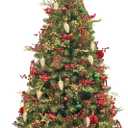 KI Store 7ft Christmas Tree with Decorations and Lights Classic All-in-ONE Completed Christmas Tree Set Including 7ft Artificial Xmas Tree, Ornaments, USB LED String Lights with Remote and Timer