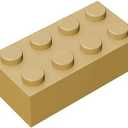 Classic Bulk Brick Block 2x4, 100 Piece Building Brick Apricot Yellow, Compatible with Lego Parts and Pieces 3001, Creative Play Set - Compatible with Major Brands(Colour:Apricot Yellow)