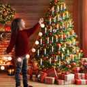 Minetom Christmas Candle String Lights, 48FT 50 LED Candle Lights for Indoor Outdoor, Connectable Flameless Candle Lights with Clips for Xmas Tree Holiday Seasonal Celebration Decoration, Warm White