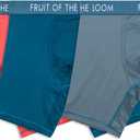 Fruit of the Loom Men's Getaway Boxer Briefs, Lightweight Breathable Fabric, Quick Dry & Odor Control (Small, Long Leg - Assorted Colors)