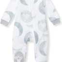 Burt's Bees Baby Baby Girls Pajamas, Zip Front Non-Slip Footed Sleeper Pjs, 100% Organic Cotton 0-3M