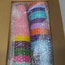 Reallnaive 24 Pcs Back to School Plastic Cups Bulk Gift for Students Teachers 24 oz Reusable Colorful Glitter Tumblers with Lids and Straws for First Day Welcome Party Favors (Vibrant)