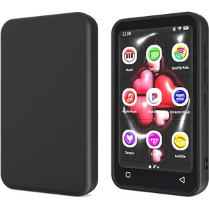Mp3 Player Case for TIMMKOO Q8, Q5 and Q3E 4.0 inch, Fotosuncy Slim Fit Soft TPU Matte Cover with Cleaning Cloth Black