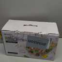 5-Pack Borosilicate Glass Containers with Tempered Lids, 35.2oz/4.4 Cup Airtight Meal Prep Set, Microwave/Freezer Safe (Blue)