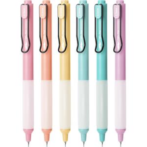 Mr. Pen- Retractable Gel Pens, 6 Pack, Black Ink, Pastel Barrels, Fine Point 0.5 mm, Fast Dry, Smooth Writing, Cute Gel Ink Pens for Drawing, Journaling, Writing Planner and School Supplies
