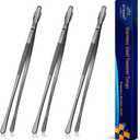JETKONG 3 Pcs 12-Inch Cooking Tweezers Tongs Long Stainless Steel Chef Tweezers (12 12 12 Inch, Black)