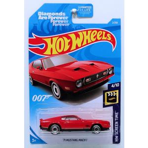 Hot Wheels 2019 HW Screen Time James Bond Diamonds Are Forever '71 Mustang Mach 1 2/250, Red