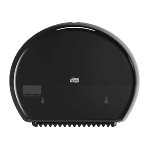 Tork Mini Jumbo Toilet Paper Roll Dispenser Black T2, Modern Look, Elevation Design, 555028A