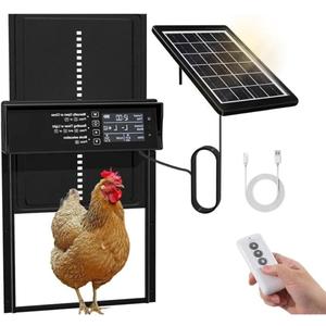 Automatic Chicken Coop Door,Battery Powered Electric Chicken Coop Door with Smart Timer, Chicken Door,Ducks, Geese Poultry.Solar Chicken Coop Door,Chicken Door