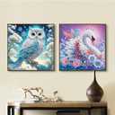 2 x JJBSWYMT 6 Pack Special Shape Diamond Painting Kits for Adults Beginners, 5D Animals Diamond Art Kits,DIY Diamond Dots with Diamond Gem Art and Crafts, Home Wall Decor 12 x12 Inch (YX-01-1)