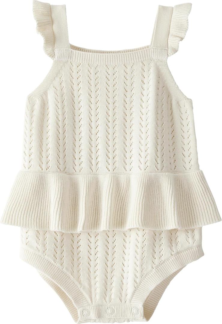 little planet by carter's Baby Girls' Organic Cotton Bubble, 24M