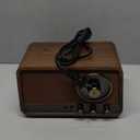 Vintage Wooden AM FM Bluetooth Radio with 10 Watts Powerful Sound, Retro Bluetooth Speaker Radio with Softly Glowing Dial, Bass Control, Aux Input, Headphone Jack, for Home, Office, Kitchen