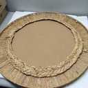 Chi An Home 24 Inch Natural Jute Mirror, Wall Mounted Round Mirror with Metal Frame, Wall Decor Rustic Farmhouse Boho Decor Accent for Bathroom, Bedroom, Living Room, or Entryway