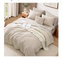 Monbix Queen Comforter Set - 7 Pieces  Bed in a Bag Queen Bedding Sets with Comforters, All Seasons Comforter Bed Set with Sheets,Pillowcases & Shams