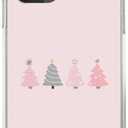 Cute Pink Christmas Tree Case Compatible with iPhone 14 Pro Max, Winter Christmas Case for iPhone 14 Pro Max for Teens Men and Women, Cool TPU Bumper Phone Case Cover