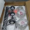 Black Floor Lamp for Living Room,Tall Standing Lamp Dimmable Tree Floor Lamps with 3 Rotatable Lights Glass Shade 66.5'' Modern Corner Lamp for Bedroom Office(3LED Bulbs Included)