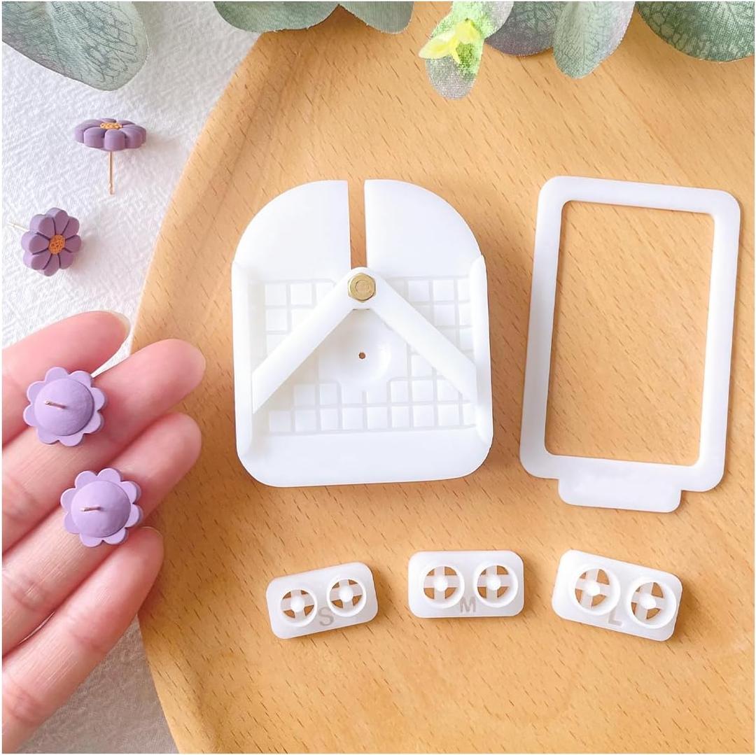 Keoker Stud Post Embedding Tool for Polymer Clay Earring, Polymer Clay Tools for Clay Jewelry, Earring Post Embedder Tool