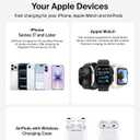 Belkin MagSafe Charger Compatible, 3-in-1 Charging Station, Qi2.2 25W Magnetic Wireless Charger Dock, Foldable Charging Stand for iPhone 17/16/15, Apple Watch, AirPods, Pixel 10 (45W Adapter Included)