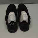 FitVille Diabetic Shoes for Women Extra Wide Walking Shoes Slip-On Orthopedic Shoes with Adjustable Strap for Swollen Feet Neuropathy - EasyTop Wings V2 (All Black)