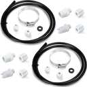 2 Sets Offline Feeder Connection Pack with Saddle Clamp Chlorinator Feeder Hose Tubing Parts with 2 Sets Check Valve Control Valve for CL200 CL220 Offline Replacement