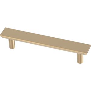 Franklin Brass Simple Chamfered (5-Pack) Cabinet Handles 3-3/4" Hole Center Modern Pulls | Champagne Bronze Hardware Kitchen Door, Drawers, Dressers, Furniture P40845K-CZ-B
