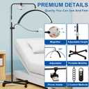 28" Half Moon Light with Wheels&Phone Holder&4X Magnifier