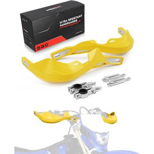 JFG RACING Dirt Bike Hand Guards,7/8'' and 1 1/8'' Handlebar Dirtbike Handguards Accessories Universal for Motorcycle Snowmobile ATV Pit Bike Off Road Motocross Enduro MX -Yellow