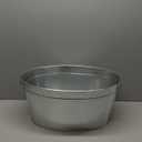 Mini Oval Galvanized Steel Tub Zinc Coated Metal Bucket for Chilling Beverages Serving Drinks Gardening Flower Pots or Rustic Farmhouse Decor