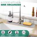 Faucet Mat for Kitchen Sink, BOJDOPIE Diatomaceous Earth Water Absorbing Stone Tray, Kitchen Sink Splash Guard for Kitchen Bathroom Countertop (17.7 x 3.9", Light Grey)