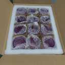 24-Piece Purple Glass Votive Candle Holders Set Tealight Candle Holder Glass Bulk with 12 Round & 12 Hammered Textured Cups, Purple Votive Candle Holders for Weddings, Parties, Home
