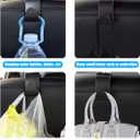 4PCS Car Seat Headrest Hooks, Automotive Seatback Hangers Holder, Stylish Vehicle Seat Back Storage Organizer for Purses, Handbags, Clothes, Universal for RV, SUV, Truck (Black)