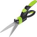 SZHLUX Grass Shears 360-Degree Swivel Blades, Ultra-Sharp Grass Cutter with 5 Stainless Steel Blades, Gardening Shears and Plant Cutting Scissors