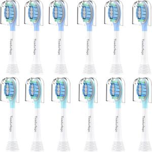 Replacement Toothbrush Heads for Philips Sonicare Replacement Heads C3,A3,4100,Electric Replacement Brush Heads for Phillips Sonicare Toothbrush C3,4100,A3,W,for Philips Sonic Care Brush,12 Pack (Blue & Green)