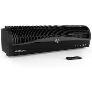 Vornado TRANSOM Window Fan with 4 Speeds, Remote Control, Reversible Exhaust Mode, Weather Resistant Case, Black, Whole Room