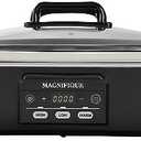 MAGNIFIQUE Small 4 Quart Casserole Programmable Slow Cooker with Ceramic Baking Dish - Perfect Kitchen Small Appliance for Family Dinners, Oven Safe and Durable Bakeware for Lasagna, Roasts
