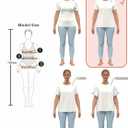 Women's Cherry Print Tee Shirt Short Sleeve Crew Neck Drop Shoulder Vintage Tee Tops (White, XS)