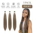 Brown Ash Braiding Hair Pre stretched Ez Braid Braiding Hair for Braids