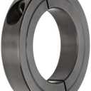 H2C-225 Black Oxide Plated Steel Recessed Screw Clamping Collar, Two Piece, 2-1/4" Bore Size, 3-1/2" Outside Diameter, 5/16"-24 x 1" Set Screw