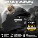 CYRIL Modular Motorcycle Helmet DOT Approved Flip up Full Face Helmets with Dual Visor Sun Shield for Adults Men and Women, XXL