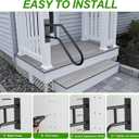 Stairs Handrails for Outdoor Steps Stair Railing Indoor 1-3 Step, Porch Railing & Deck Hand Rail Wall Mount Stair Hand Grab Bars U-Shaped Providing Support and preventing Slips and Falls.