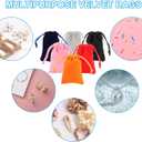 PATIKIL Velvet Gift Bags, 20 Pack 4 x 4.8 Inch Velvet Drawstring Jewelry Pouches Mini Gift Packaging Bag for Wedding Favor Party Birthday Festivals, Rose Red