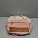 LOVEVOOK Laptop Backpack for Women, 15.6 Inch Work Business Backpacks Purse With Large Capacity, Waterproof Nurse Bag College Bookbag for School, Waterproof Casual Daypack for Travel (White-pink)